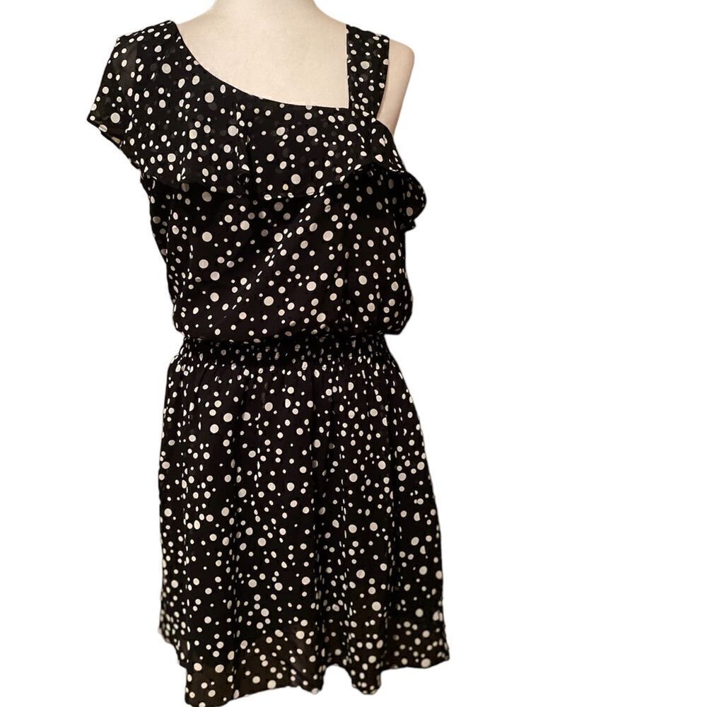 Guess Black & White Polka Dot Dress Size 10